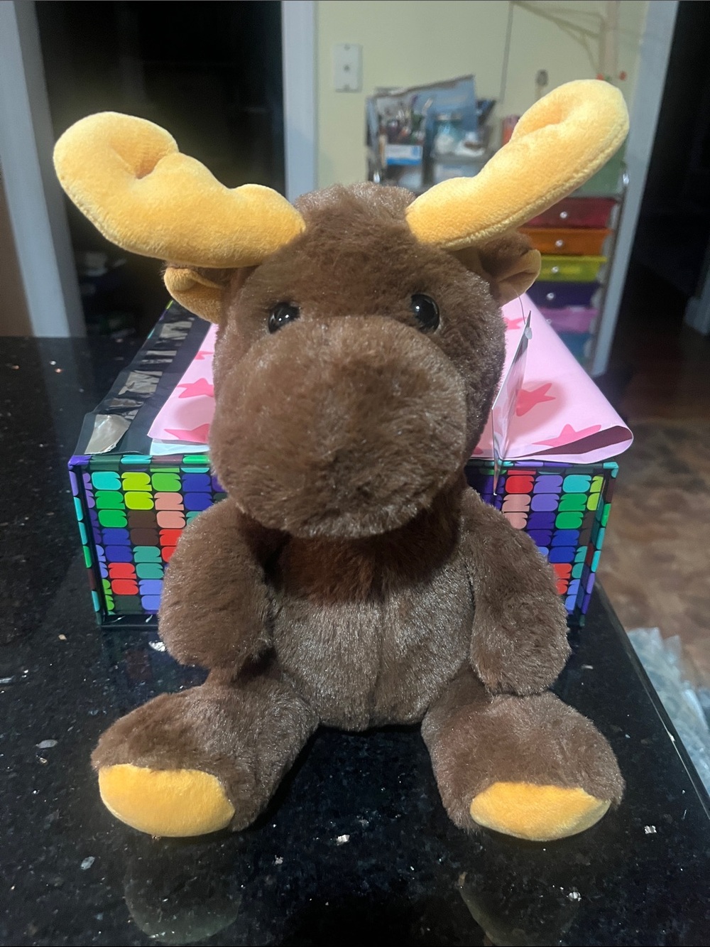 BJ Toy Company Brown Moose Plush Stuffed Animal 11”